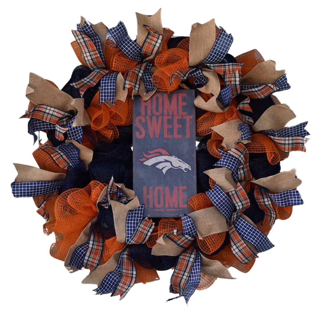 Wreath - Broncos Home Sweet Home