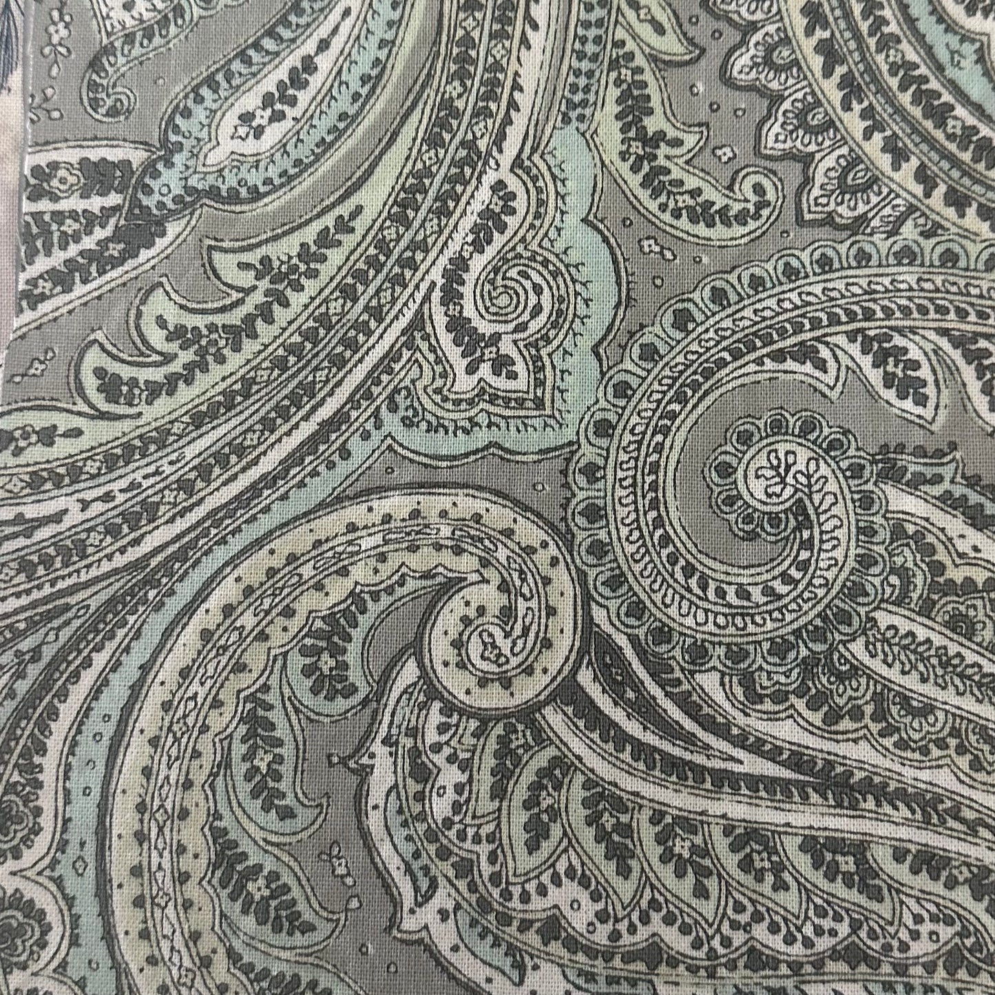 Keychain Wristlet - Gray and Mint Paisley