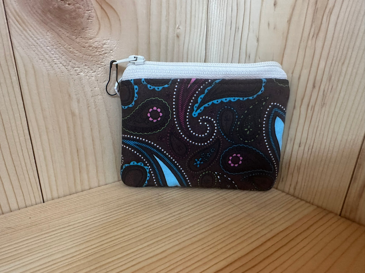 Handmade 100% Cotton Coin Pouch | Small Zipper Wallet