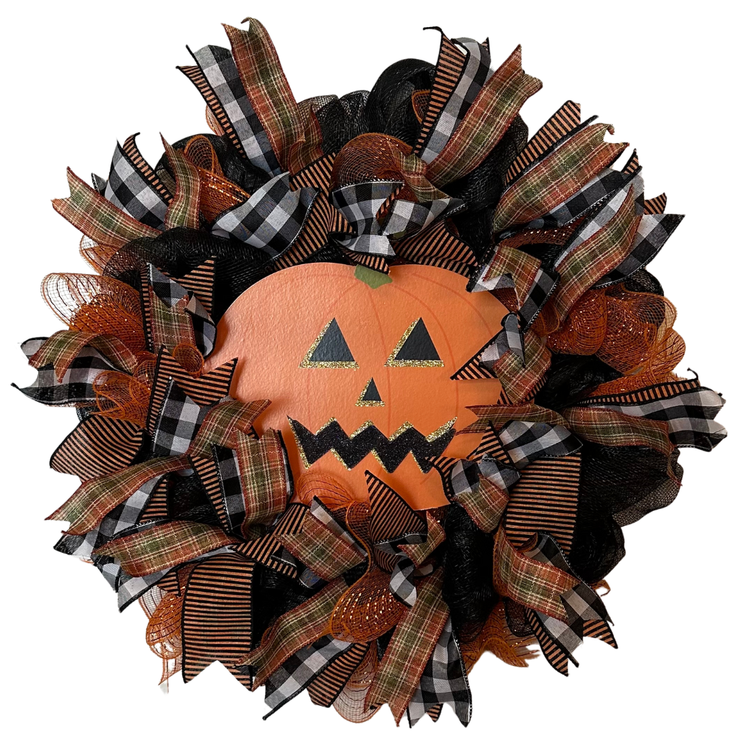 Halloween Pumpkin Wreath