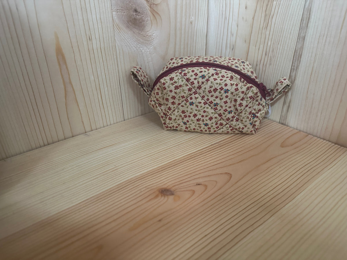 Handmade 100% Cotton Small Boxy Bag | 100% Cotton Zipper Pouch