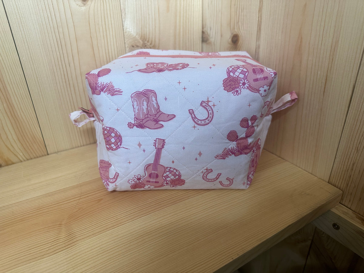 Handmade 100% Cotton Large Boxy Bag | 100% Cotton Zipper Pouch