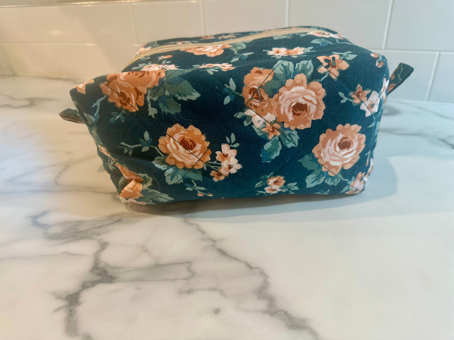 Handmade 100% Cotton Large Boxy Bag | 100% Cotton Zipper Pouch