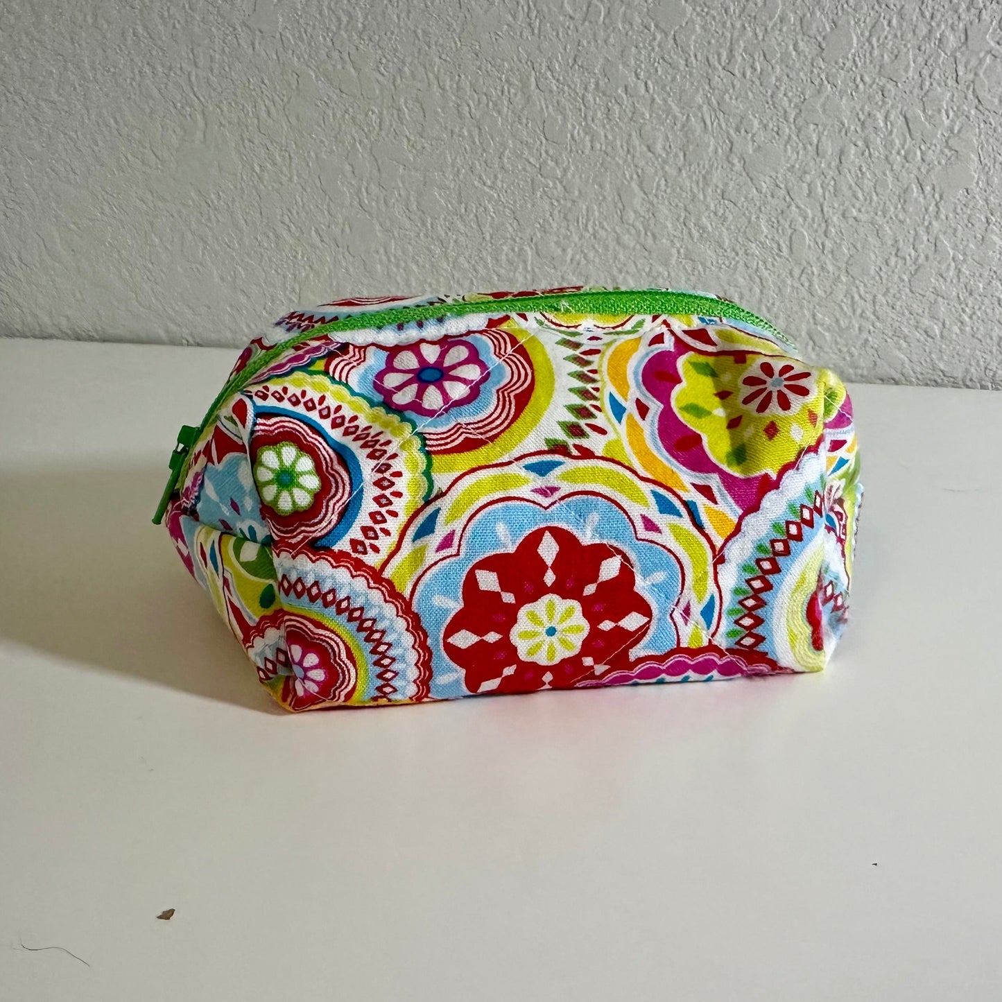 Handmade 100% Cotton Small Boxy Bag | 100% Cotton Zipper Pouch