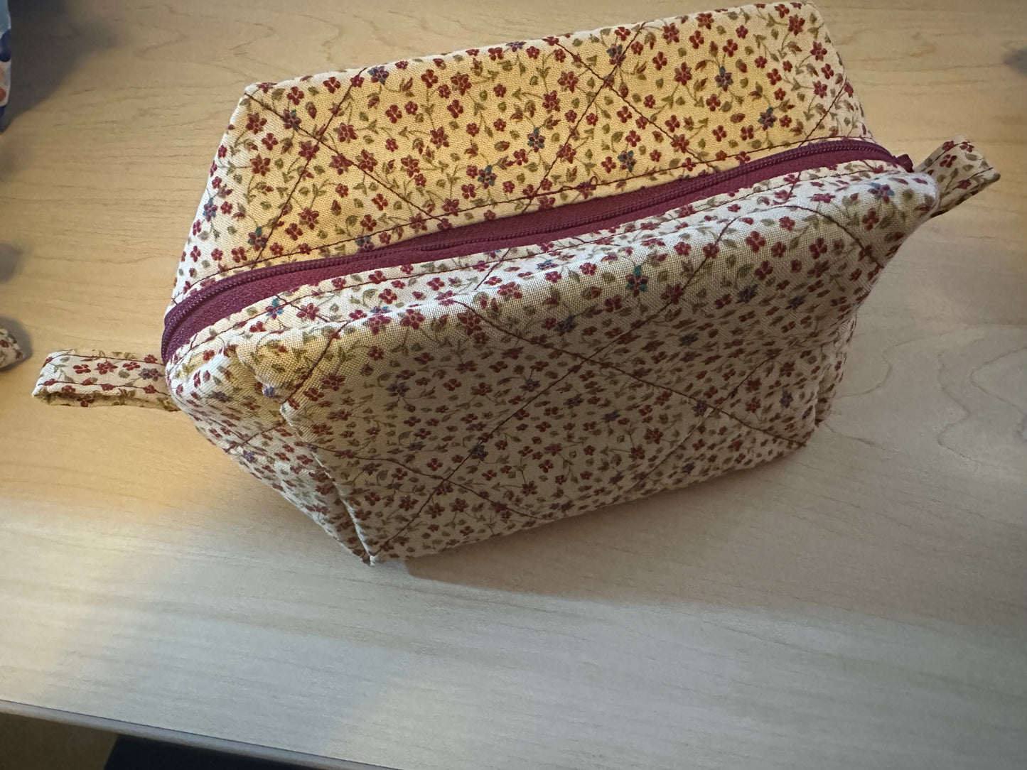 Handmade 100% Cotton Medium Boxy Bag | 100% Cotton Zipper Pouch