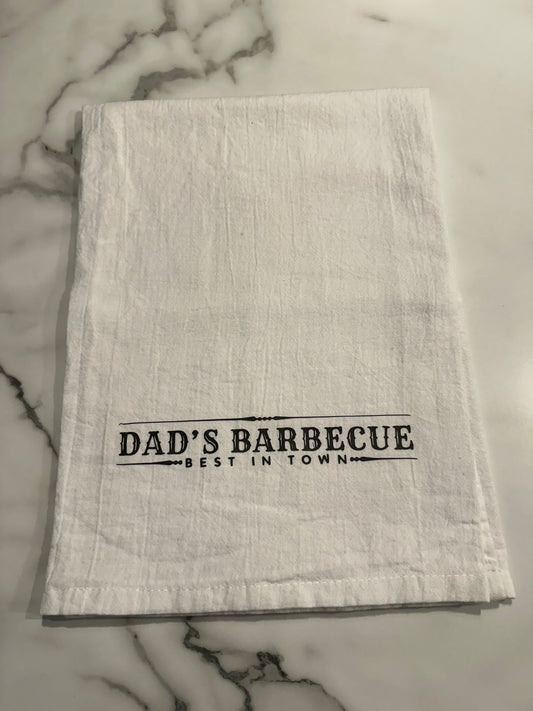 Flour Sack Towel-Dad's Barbecue