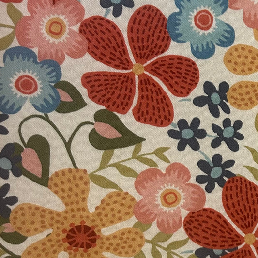 Keychain Wristlet - Multi Colored Flowers