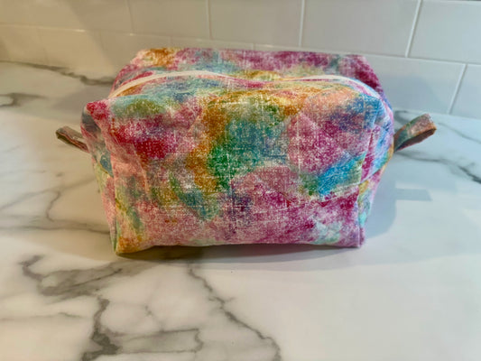 Handmade 100% Cotton Large Boxy Bag | 100% Cotton Zipper Pouch