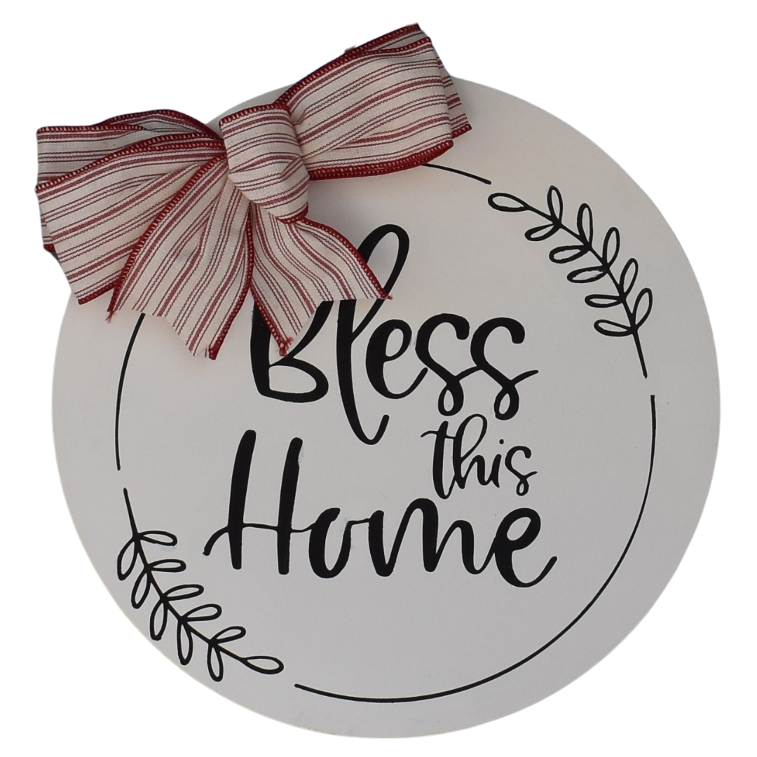 Door Sign - Bless This Home