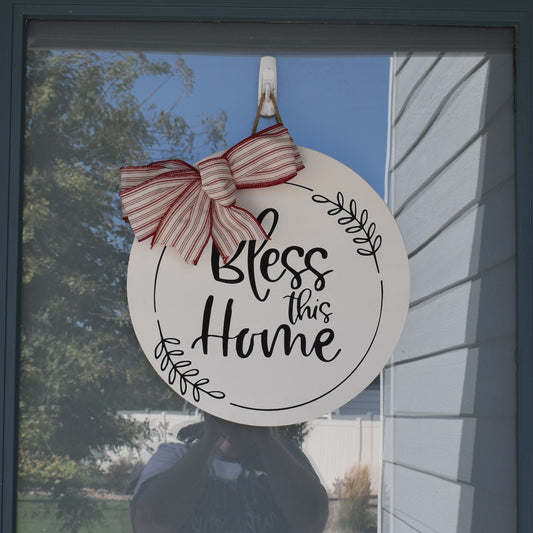 Door Sign - Bless This Home