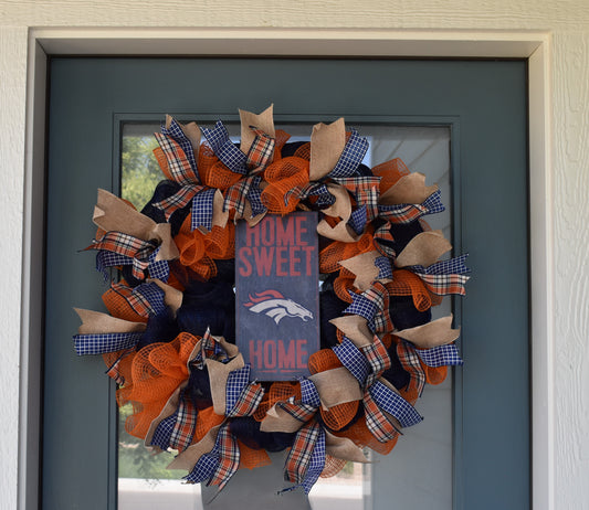 Wreath - Broncos Home Sweet Home