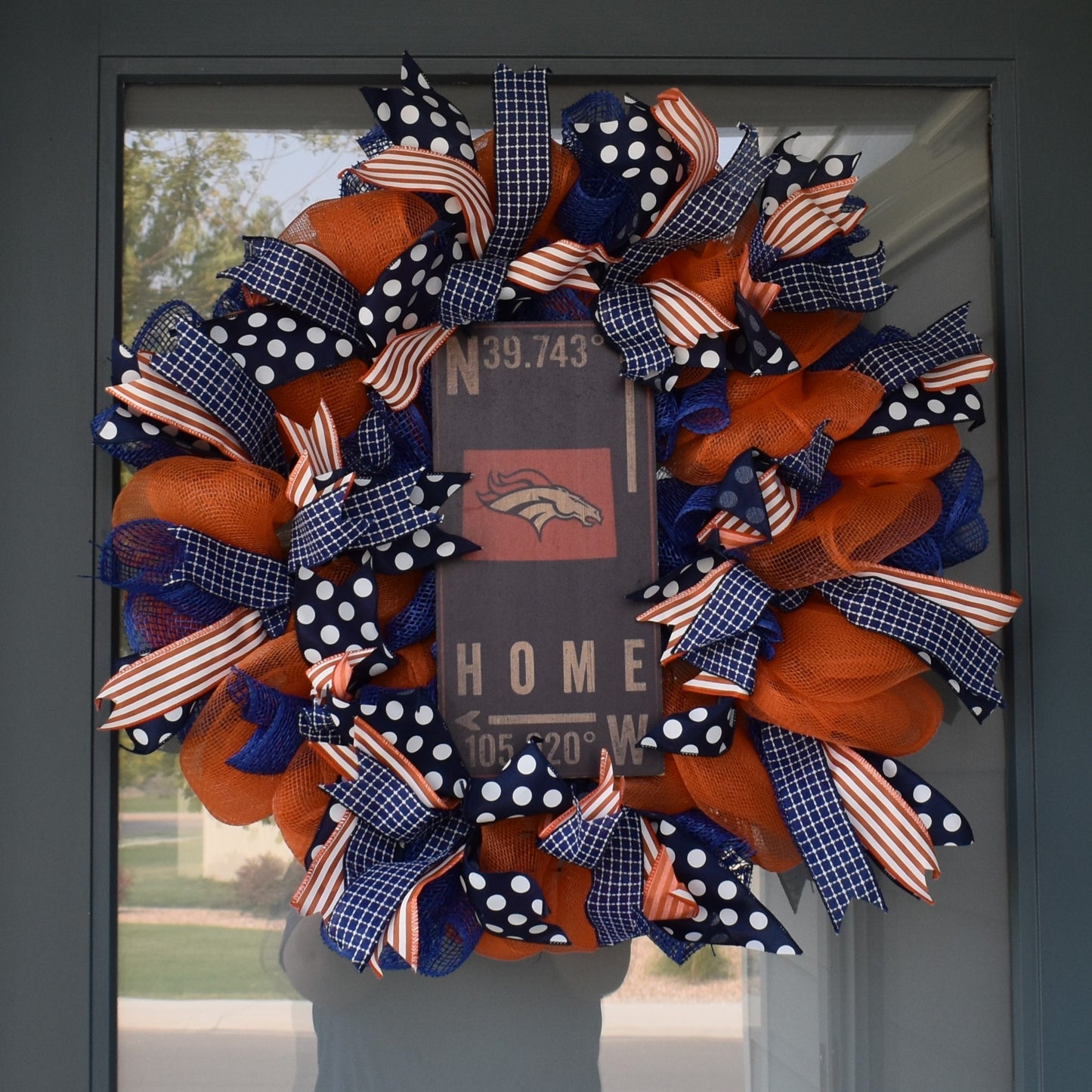 Wreath - Broncos Home Coordinates