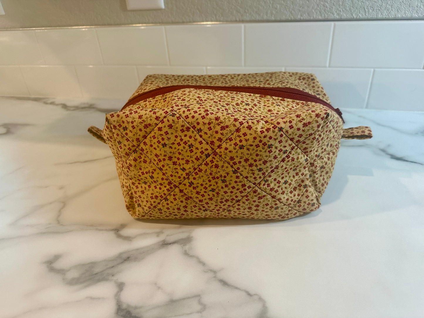 Handmade 100% Cotton Large Boxy Bag | 100% Cotton Zipper Pouch