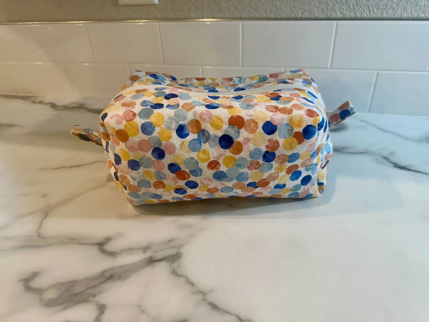 Handmade 100% Cotton Large Boxy Bag | 100% Cotton Zipper Pouch