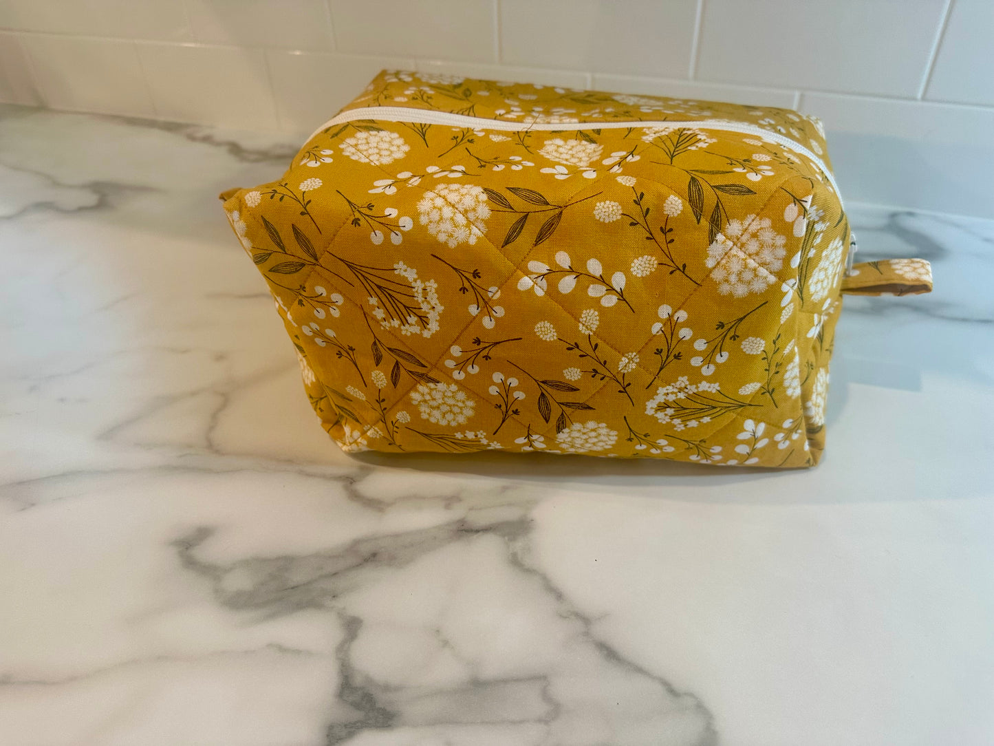 Handmade 100% Cotton Large Boxy Bag | 100% Cotton Zipper Pouch