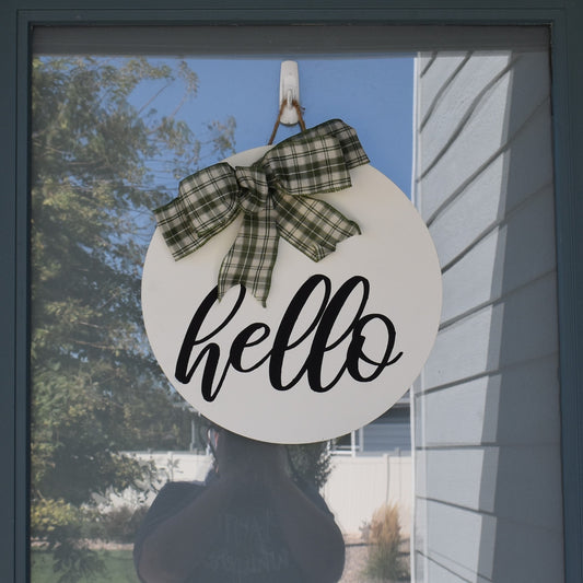 Door Sign - Hello