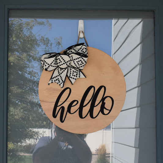 Door Sign - Hello