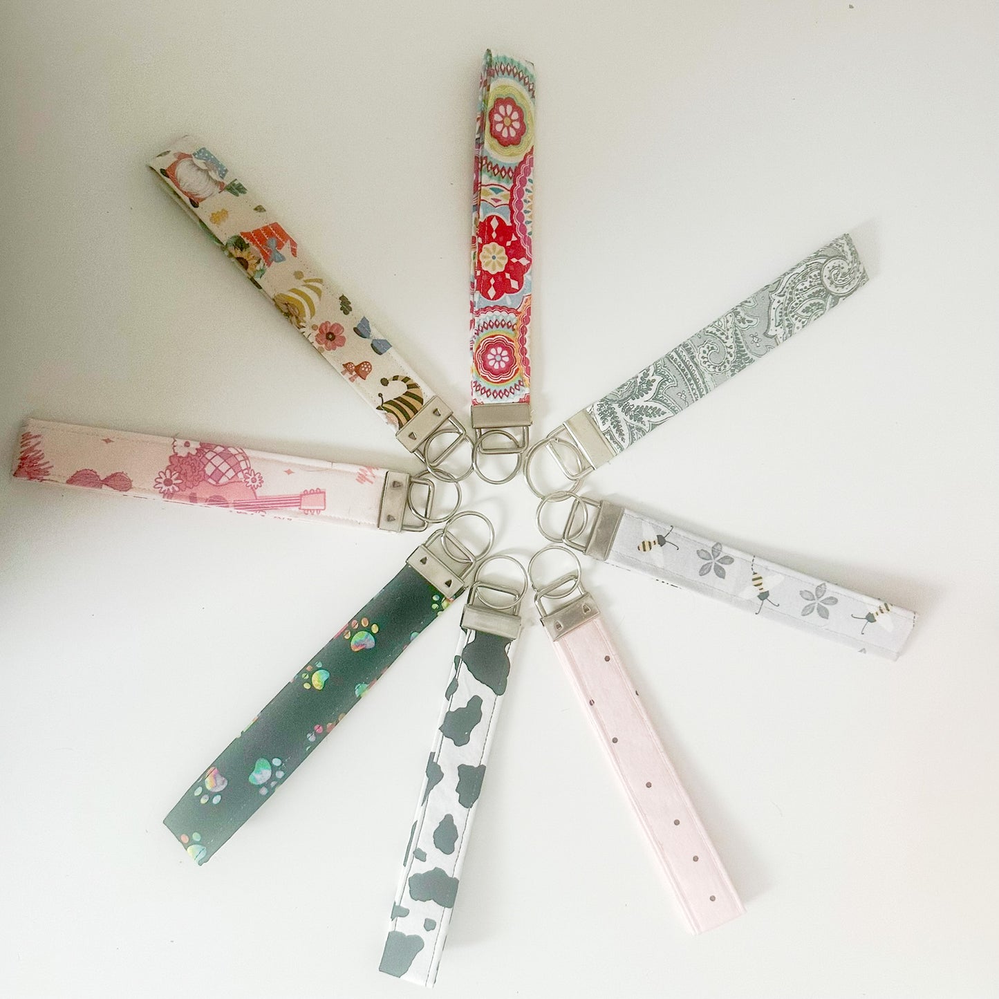 Handmade 100% Cotton Keychain Wristlet
