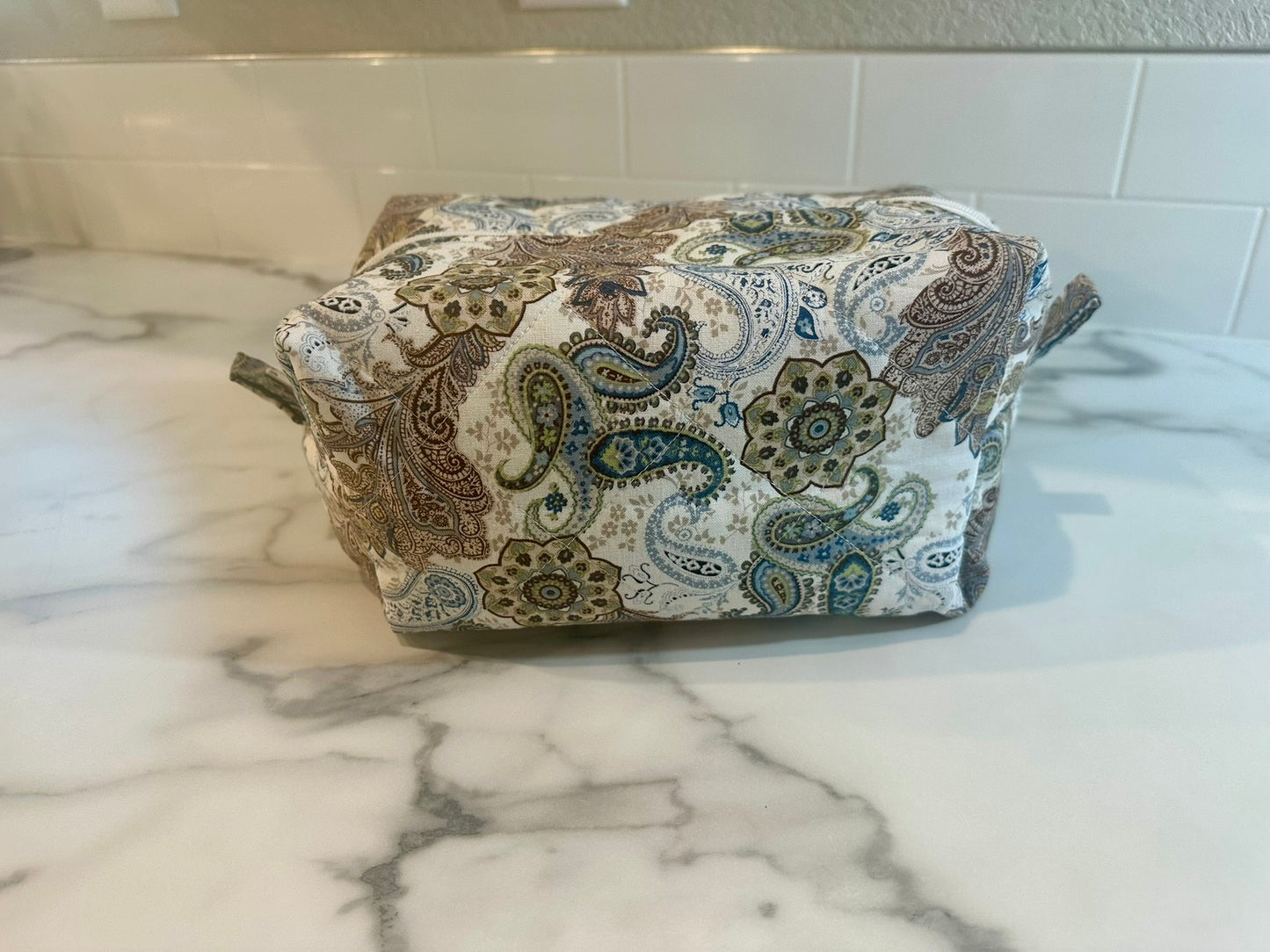 Handmade 100% Cotton Large Boxy Bag | 100% Cotton Zipper Pouch