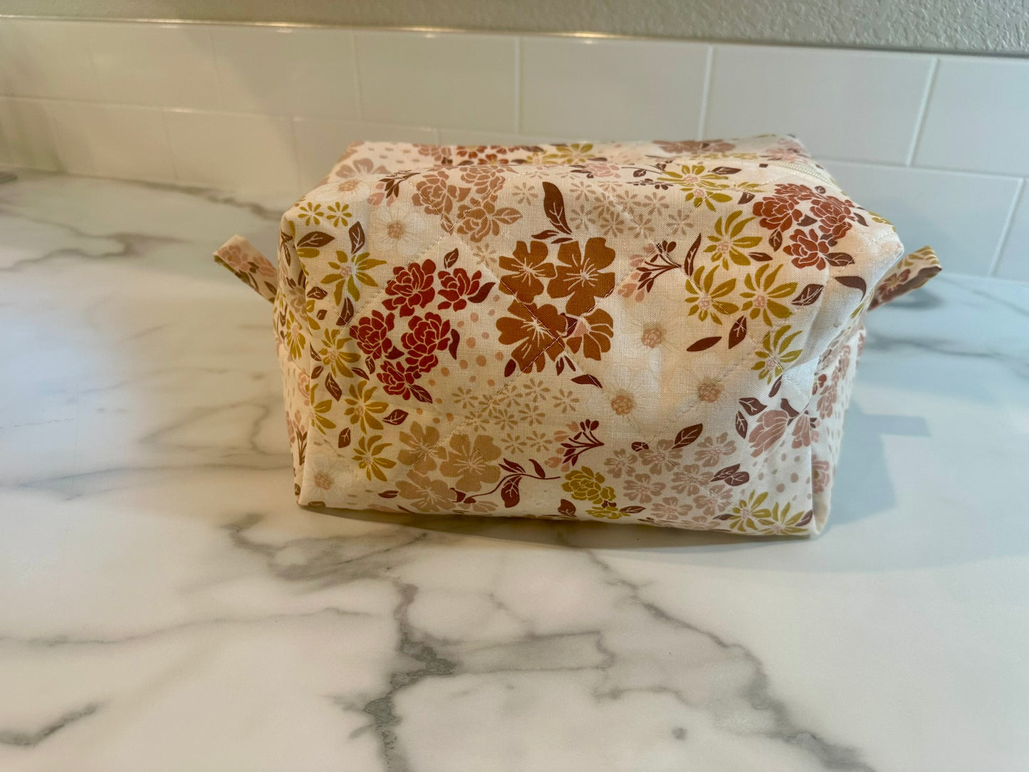 Handmade 100% Cotton Large Boxy Bag | 100% Cotton Zipper Pouch