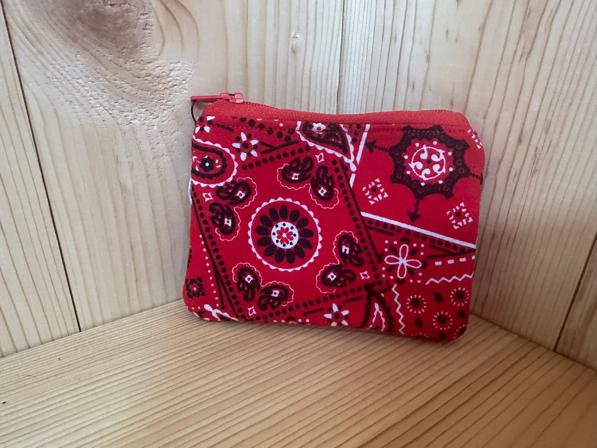 Handmade 100% Cotton Coin Pouch | Small Zipper Wallet