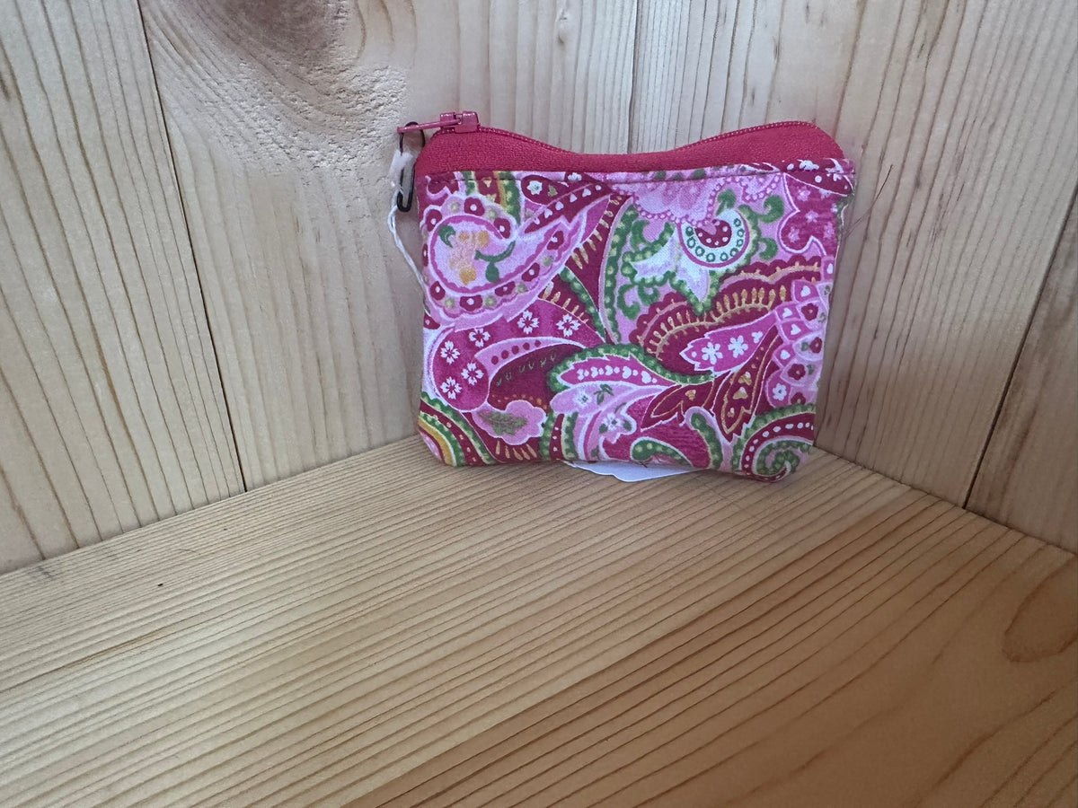 Handmade 100% Cotton Coin Pouch | Small Zipper Wallet