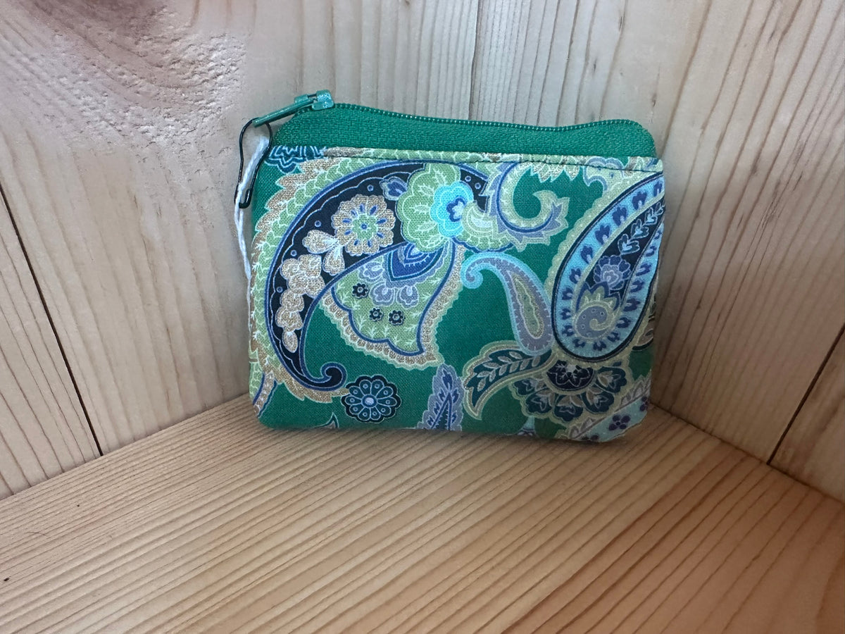 Handmade 100% Cotton Coin Pouch | Small Zipper Wallet