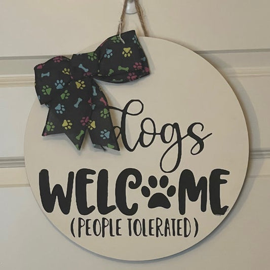 Door Sign - Dogs Welcome